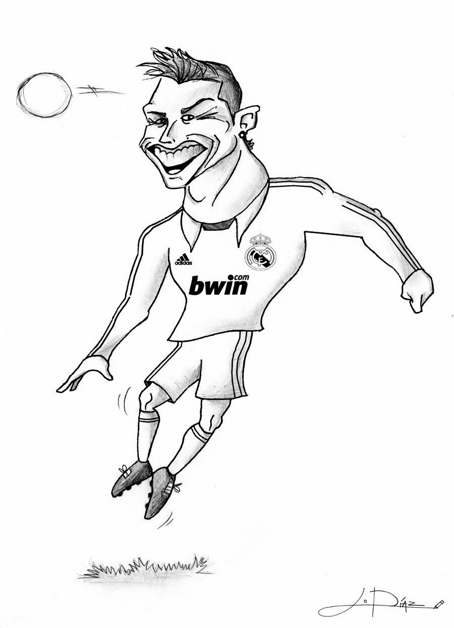 Cristiano Ronaldo Coloring Pages Sketch Coloring Page